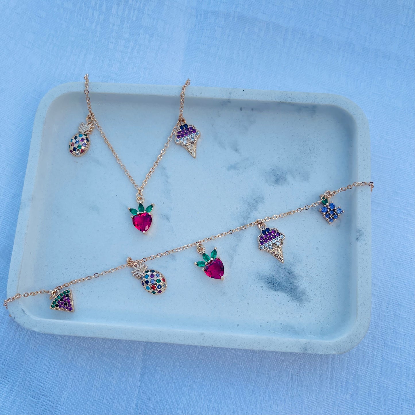 Fruity Necklace and Bracelet