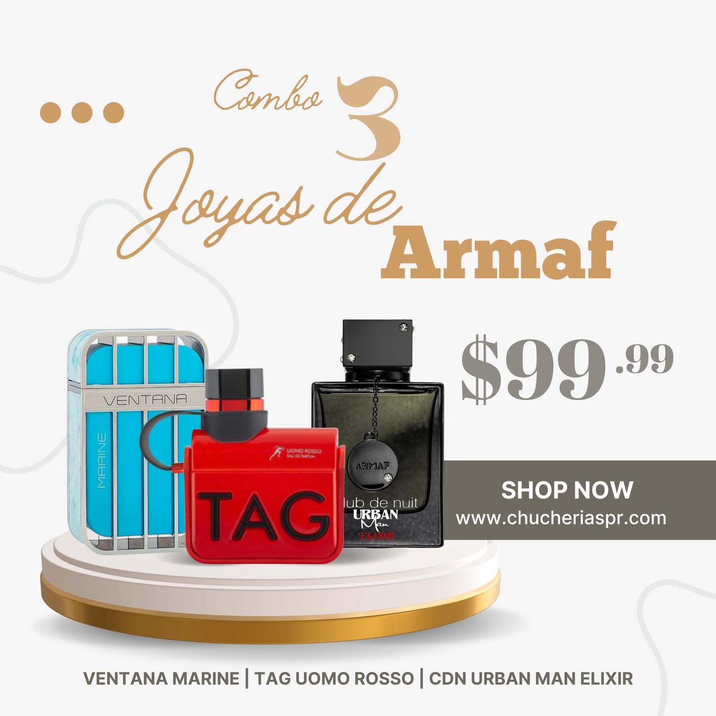 Combo 3 Joyas de Armaf $99.99
