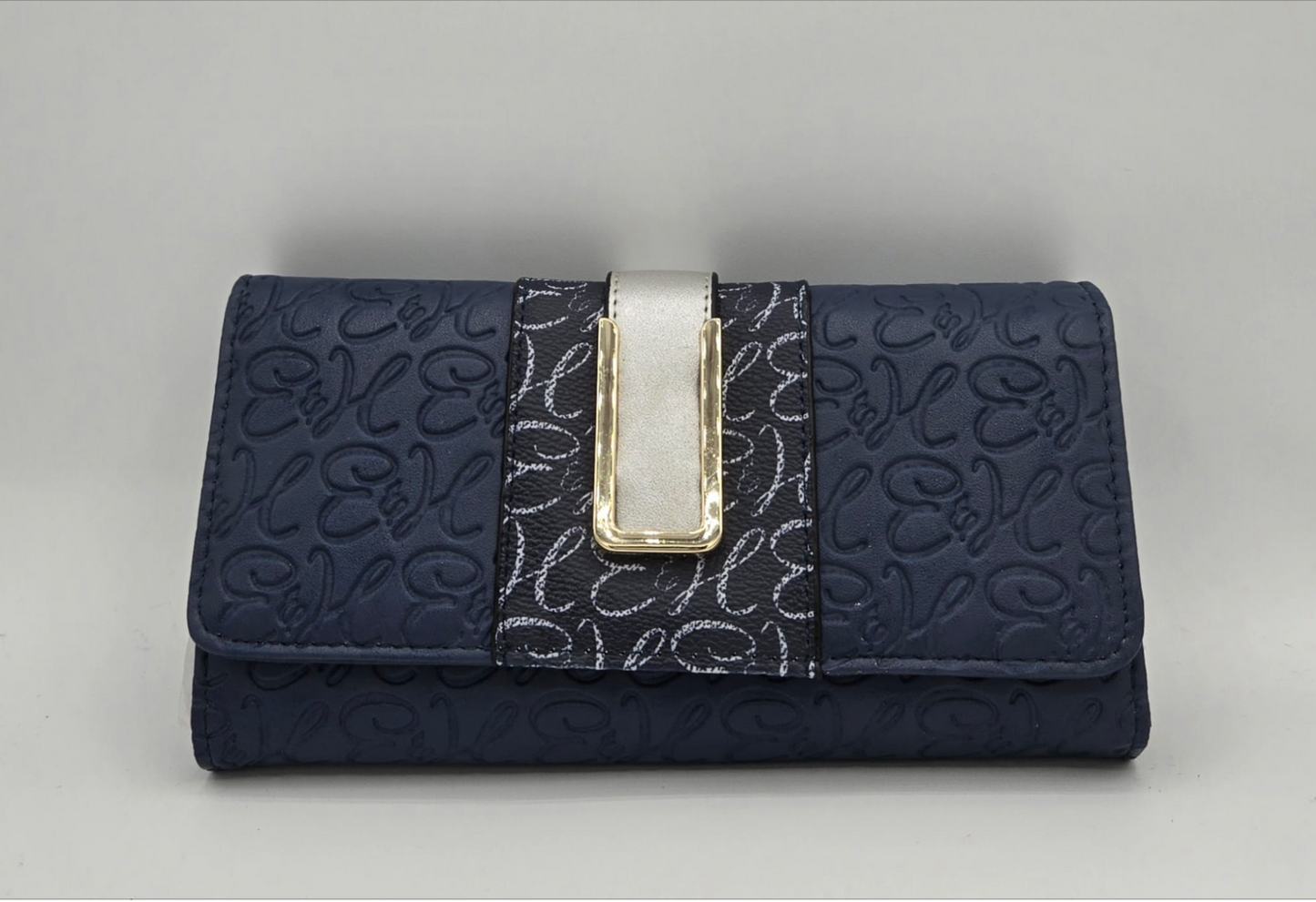 Navy Blue & Silver Wallet