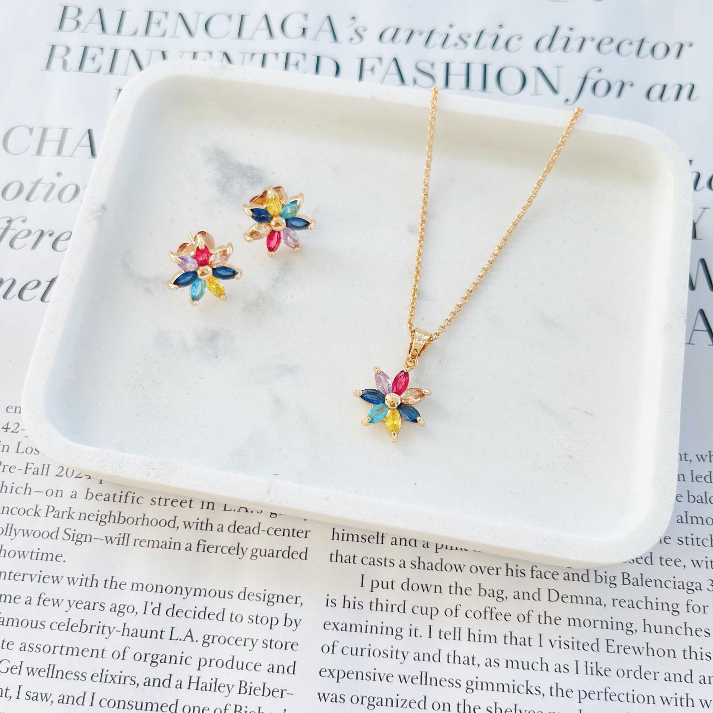 Flower Multi Gold Set