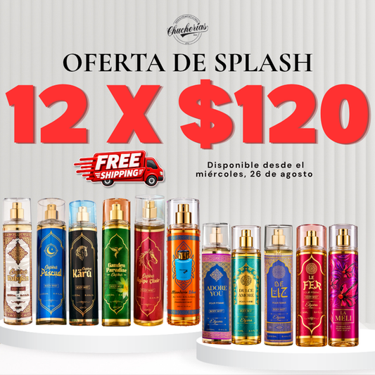 12 SPLASH X $120 "DELIVERY 26 DE AGOSTO"